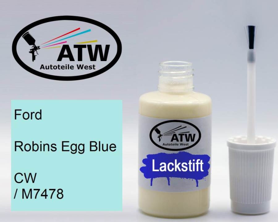 Ford, Robins Egg Blue, CW / M7478: 20ml Lackstift, von ATW Autoteile West.